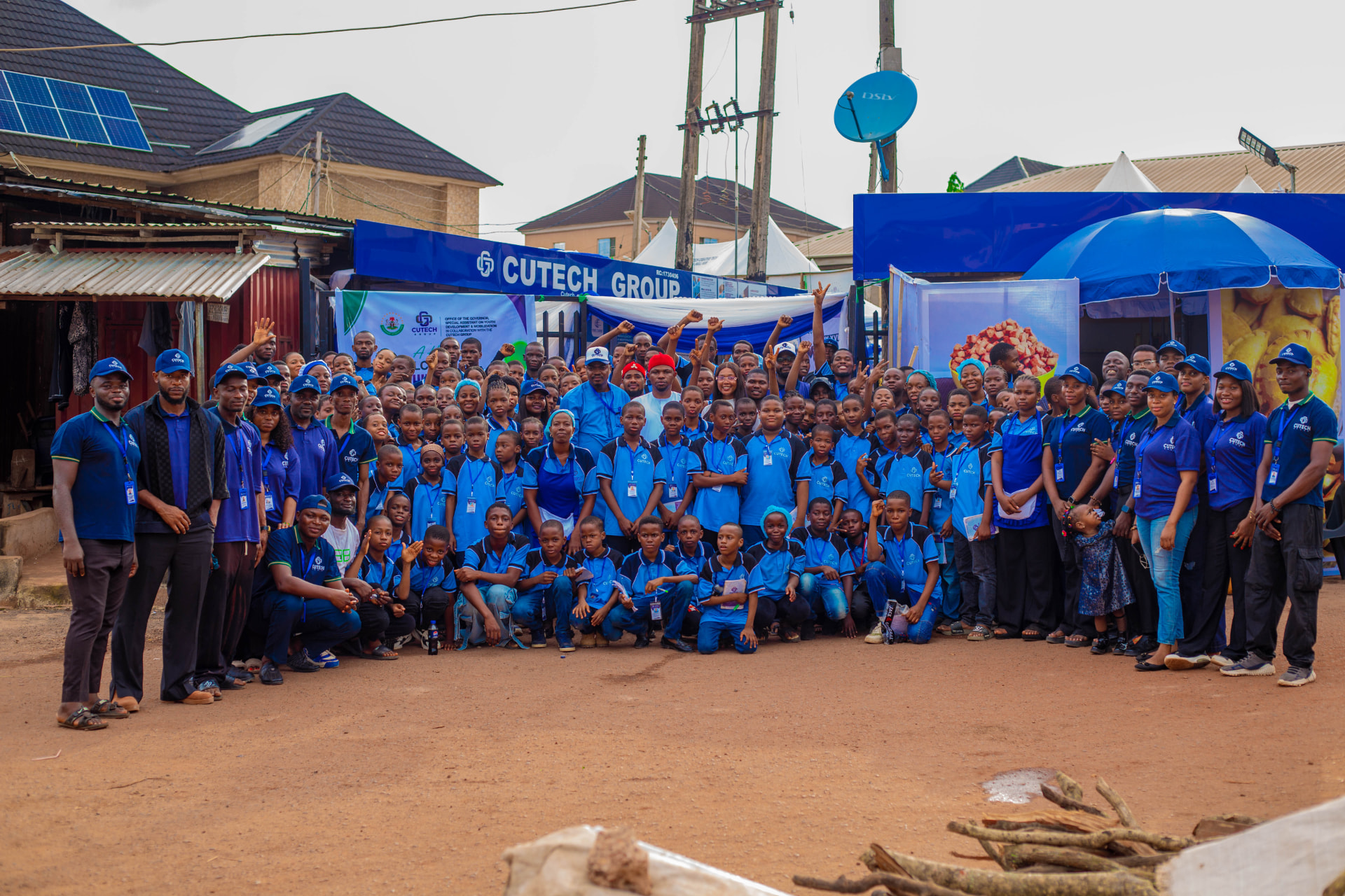 CUTECH Group team and community members gathered at a corporate outreach event